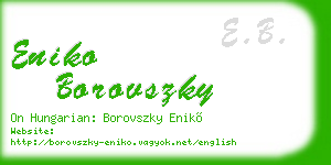 eniko borovszky business card