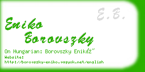 eniko borovszky business card